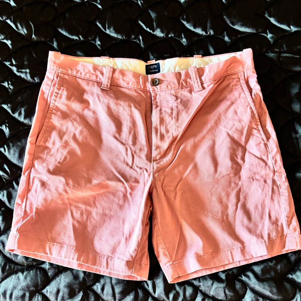 J. Crew Men's Salmon Flat Front Shorts
